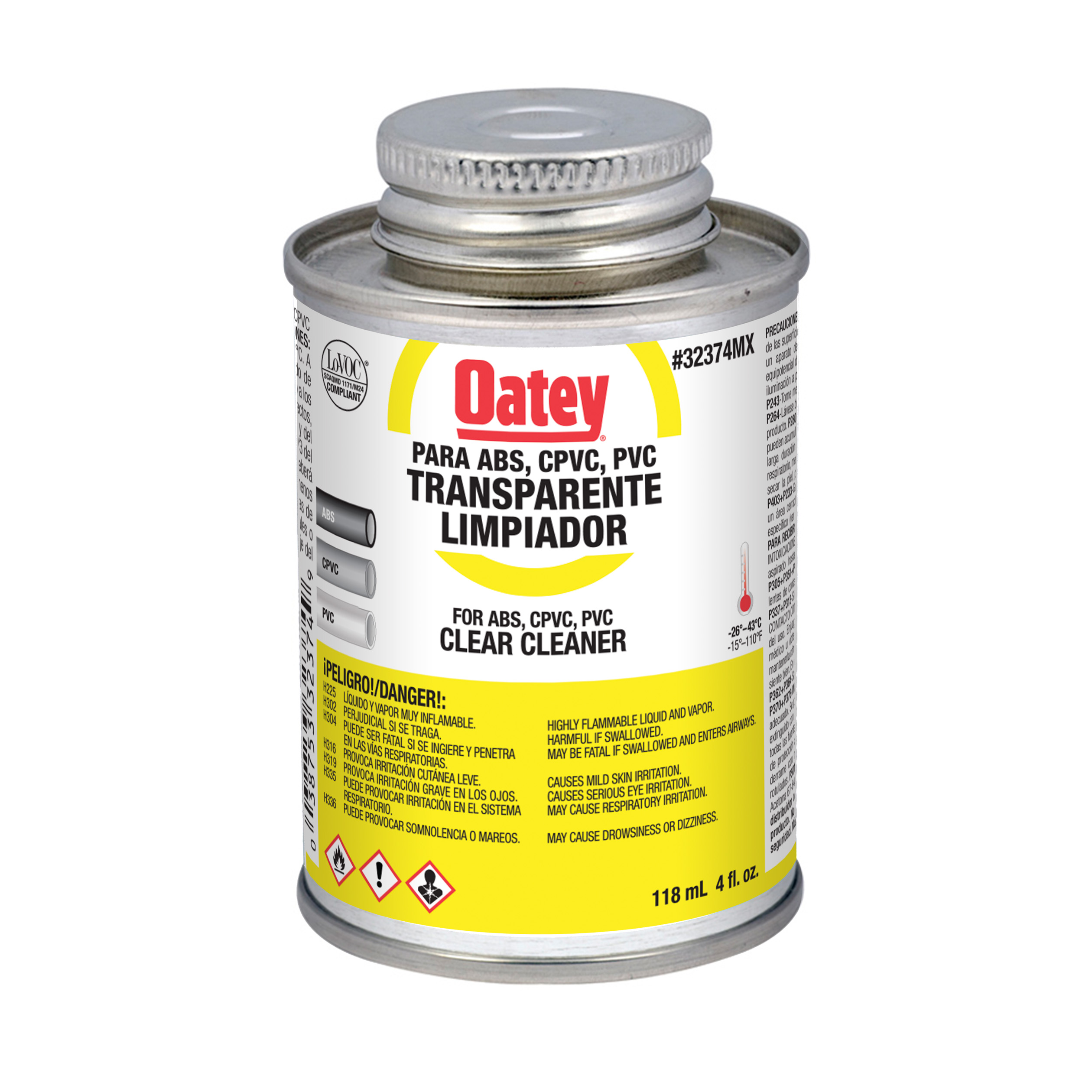 280016 OATEY - Limpiador para PVC CPVC ABS 1/8 Oatey