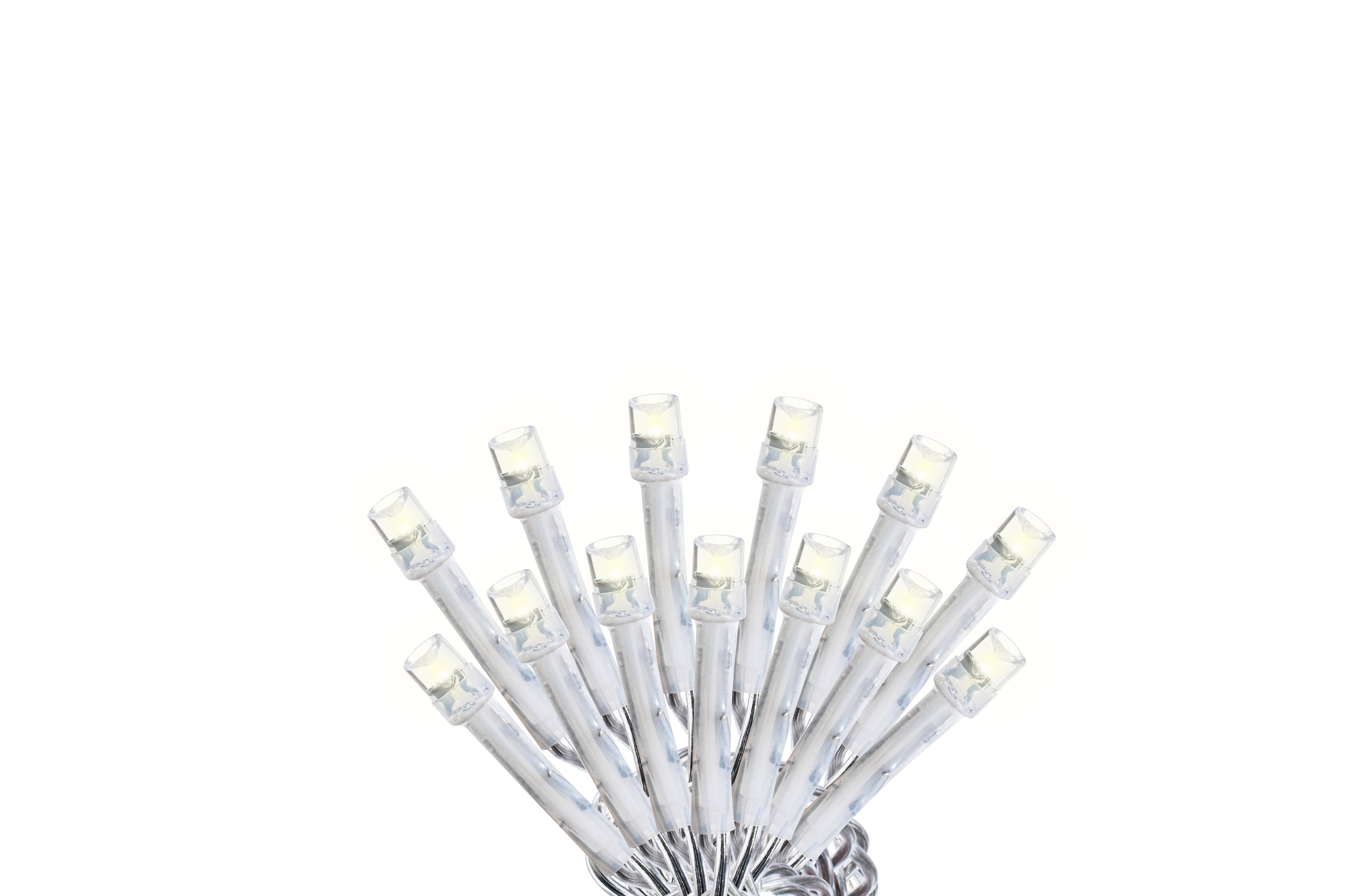 280270 VIANTI - Serie navideña 100 luces led blanca cable transparente 8 funciones Vianti