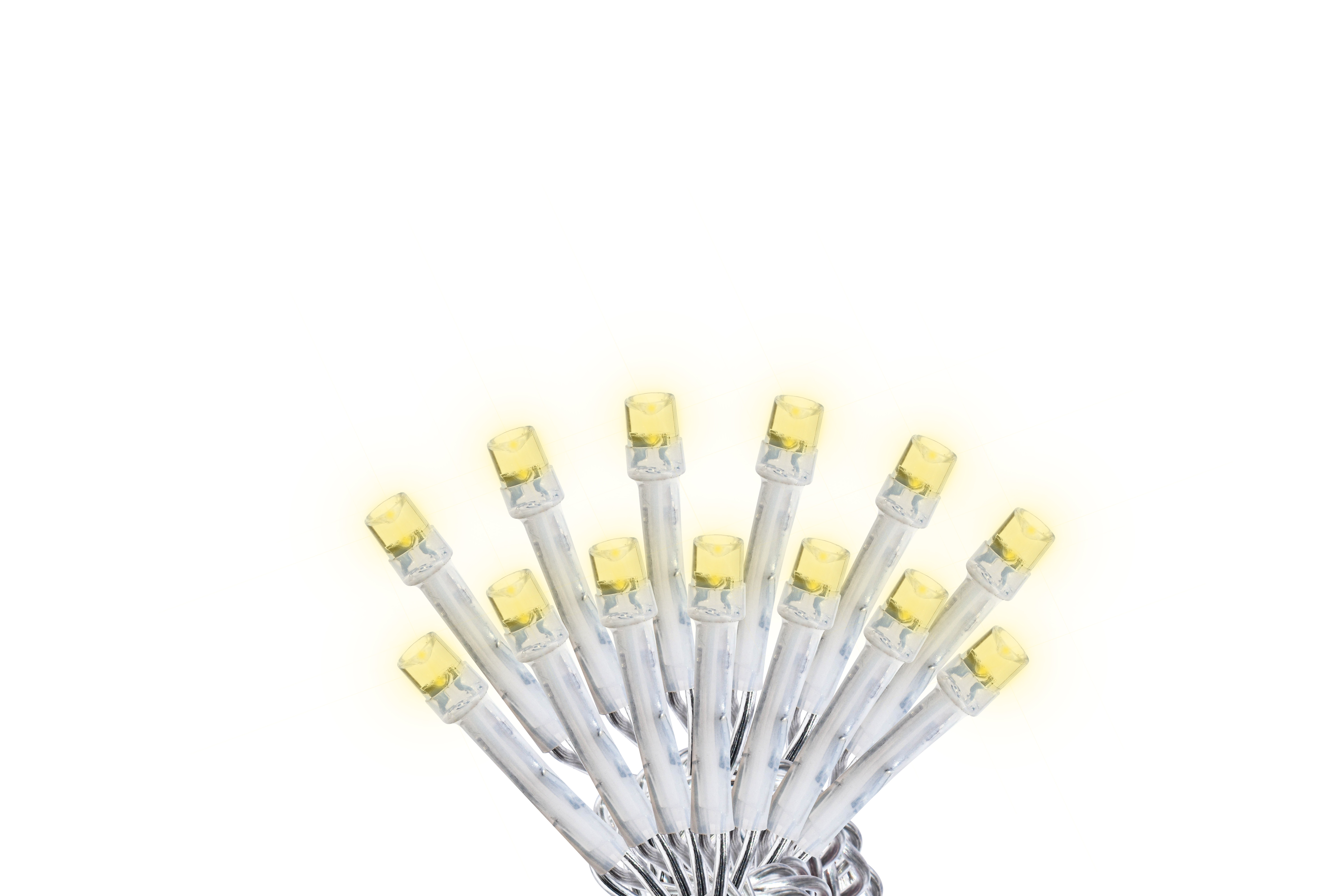 280271 VIANTI - Serie navideña 100 luces led calida cable transparente 8 funciones Vianti