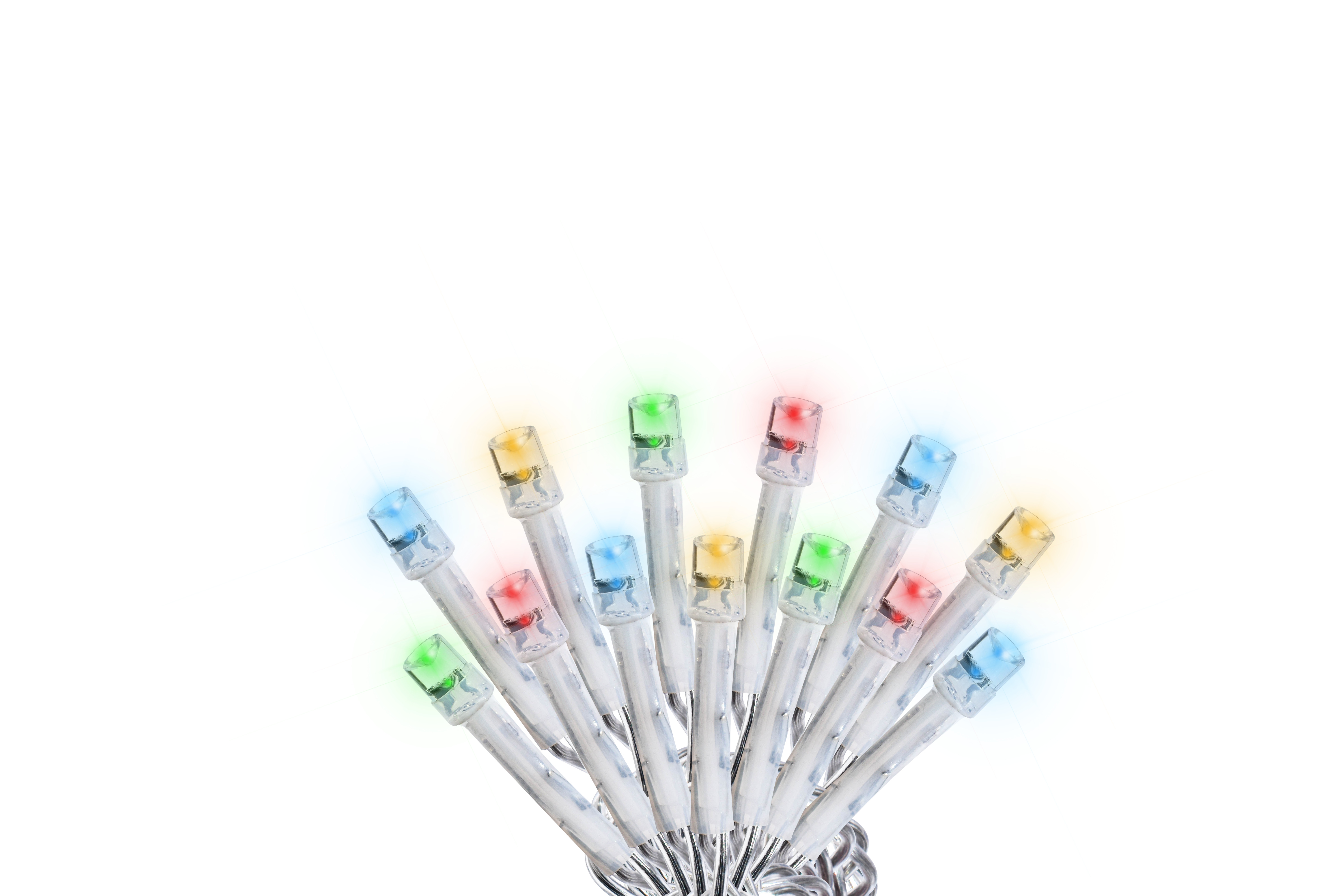 280272 VIANTI - Serie navideña 100 luces led multicolor cable transparente 8 funciones Vianti