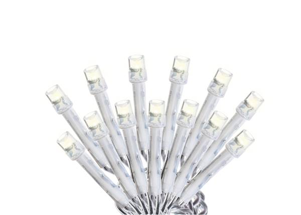 280275 VIANTI - Serie navideña 200 luces led blanca cable transparente 8 funciones Vianti