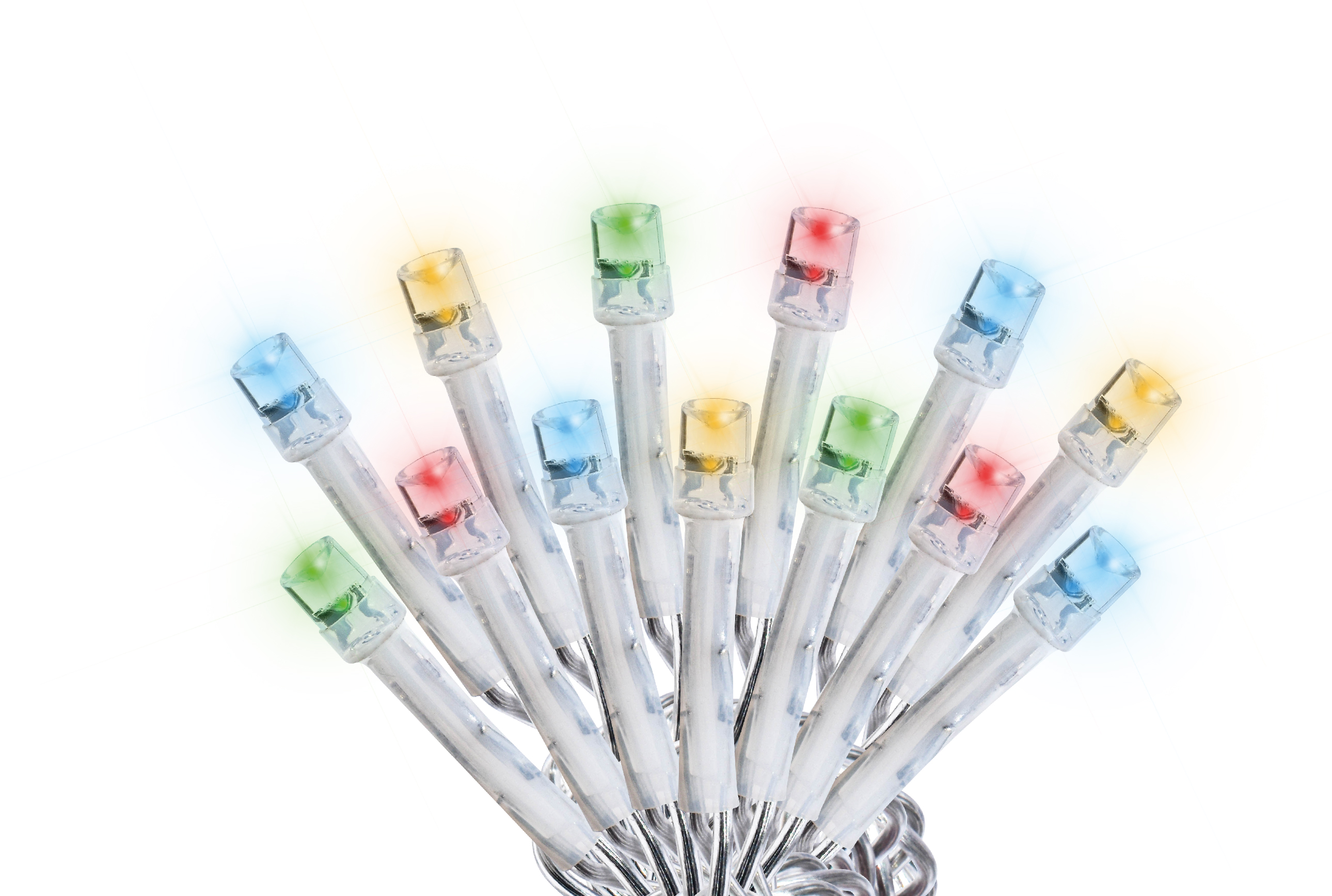 280277 VIANTI - Serie navideña 200 luces led multicolor cable transparente 8 funciones Vianti
