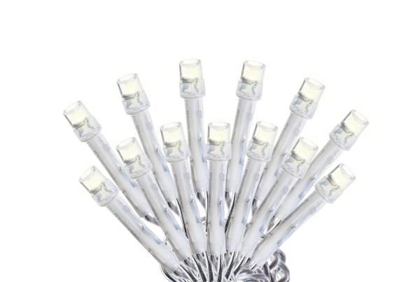 280278 VIANTI - Serie navideña 300 luces led blanca cable transparente 8 funciones Vianti
