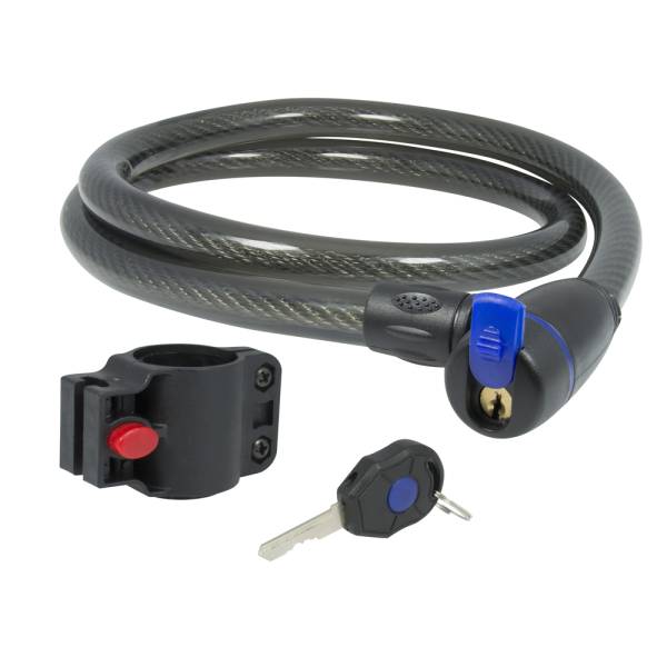 280413 LOCK - Candado con cable cubierta de PVC 12mm x 120cm llave tradicional Lock