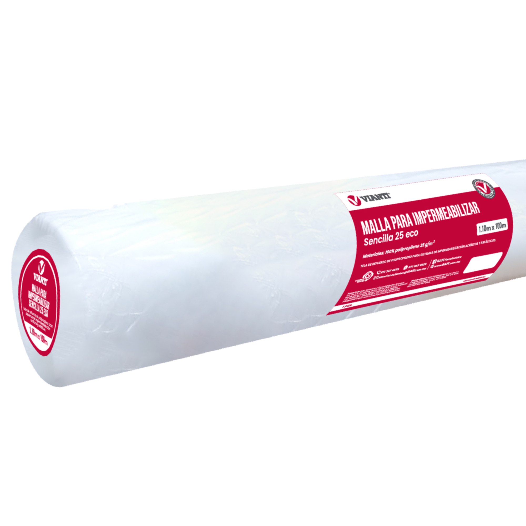 280652 VIANTI - Malla para impermeabilizar sencilla 1.10 x 100mt Eco PRO25 Vianti
