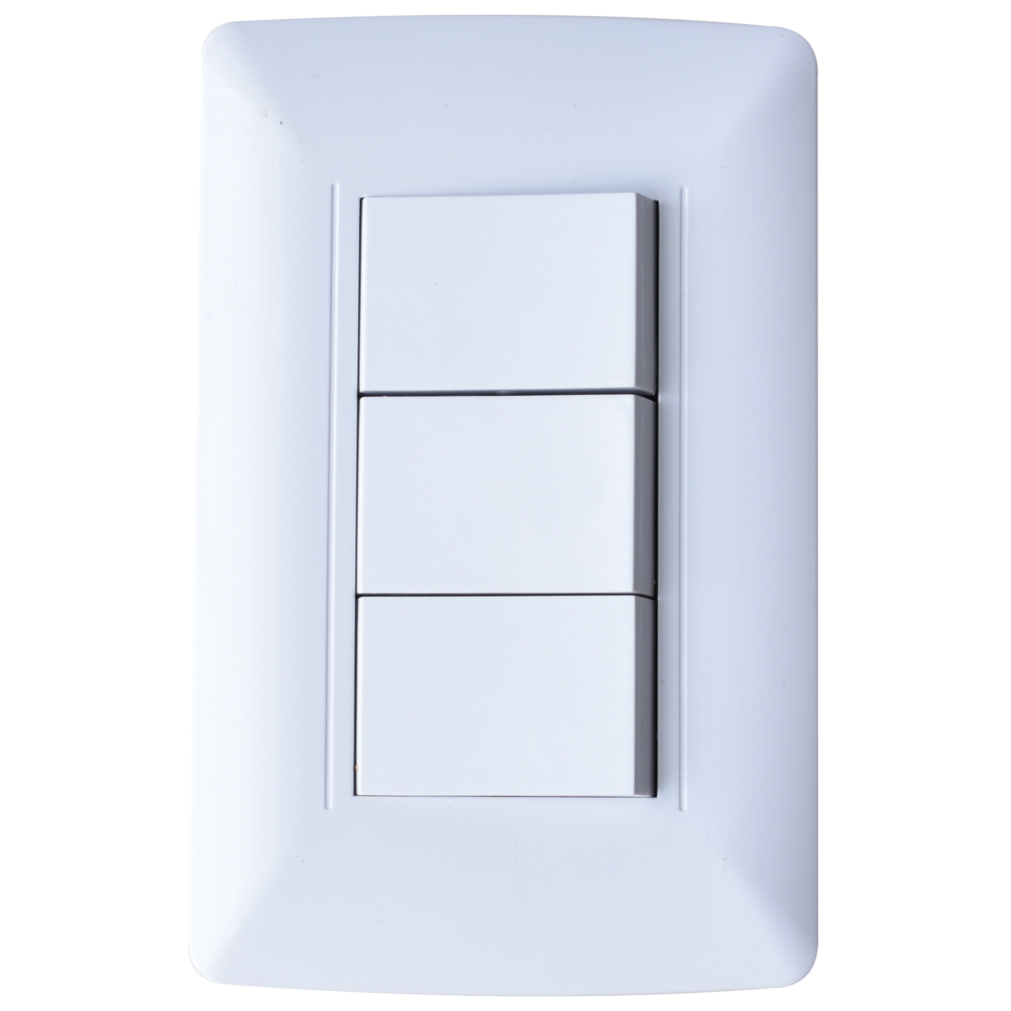 280671 VIANTI - Placa 3 ventanas con 3 apagadores sencillos blanco Vianti