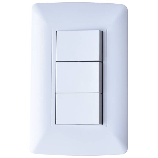 280671 VIANTI - Placa 3 ventanas con 3 apagadores sencillos blanco Vianti