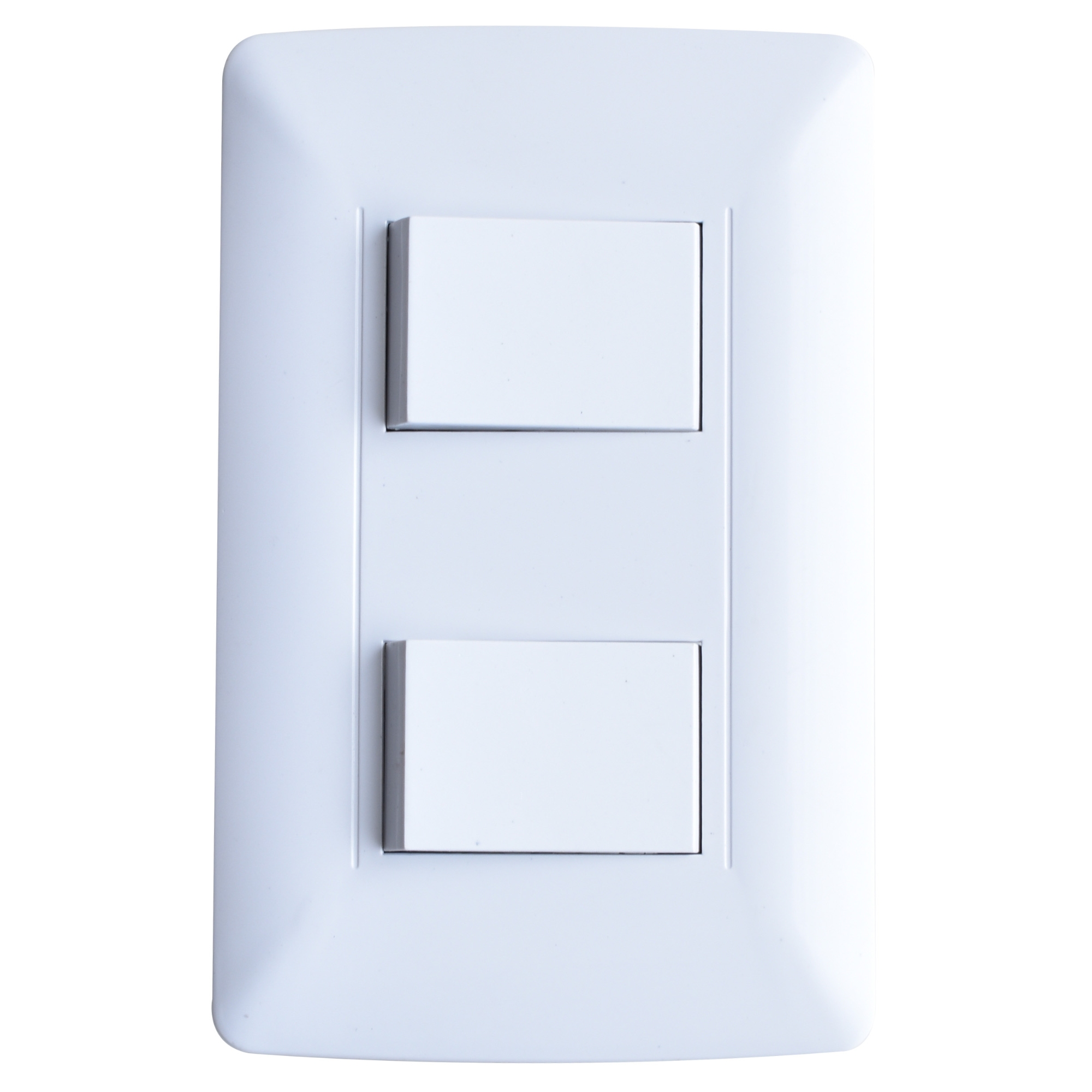 280673 VIANTI - Placa 2 ventanas con 2 apagadores sencillos blanco Vianti