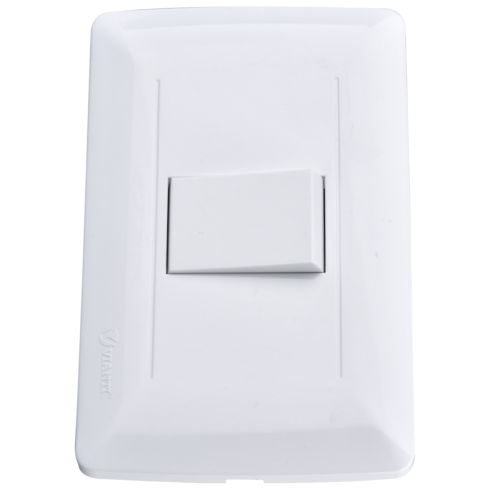 280674 VIANTI - Placa 1 ventana con apagador escalera blanco Vianti