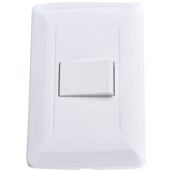 280674 VIANTI - Placa 1 ventana con apagador escalera blanco Vianti