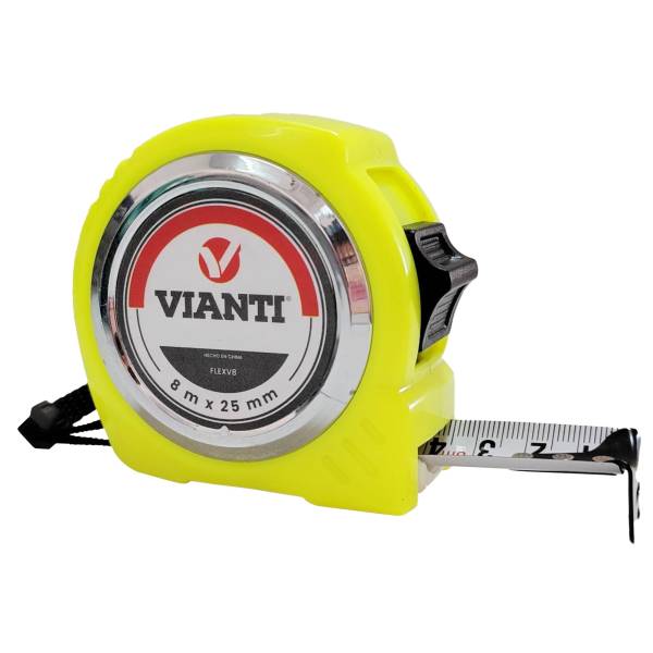280697 VIANTI - Flexometro 25mm 8mt/26ft ABS colores para display Vianti