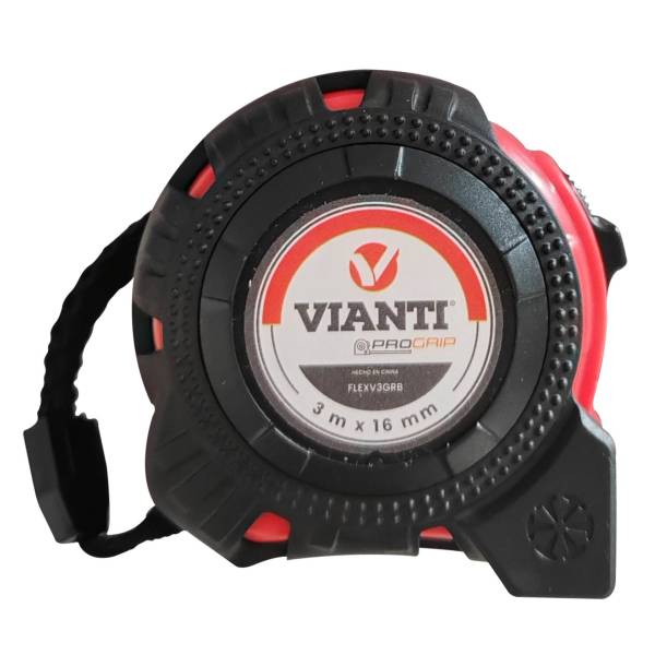 280701 VIANTI - Flexometro 13mm 3mt/10ft ABS rojo blister Vianti
