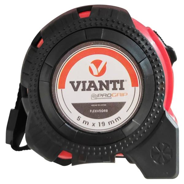 280702 VIANTI - Flexometro 19mm 5mt/16ft ABS rojo blister Vianti
