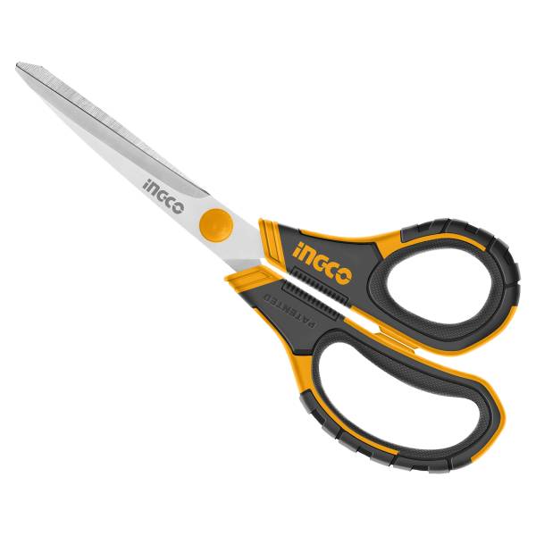 280977 INGCO - Tijera de acero inoxidable para casa/oficina con mangos recubiertos 8.5