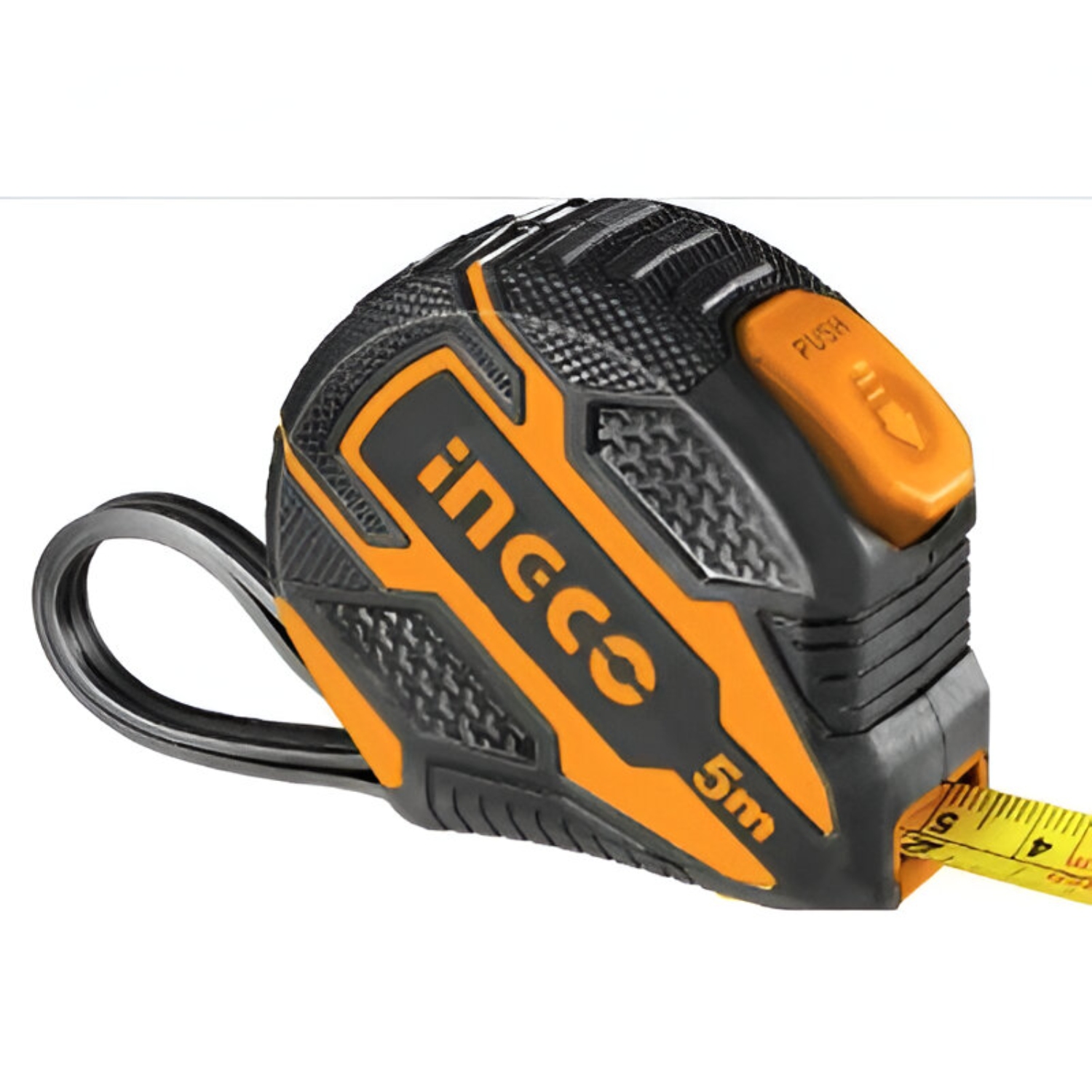 280987 INGCO - Flexometro 19mm 5mt/16ft anti-impactos negro/amarillo Industrial tarjeta Ingco
