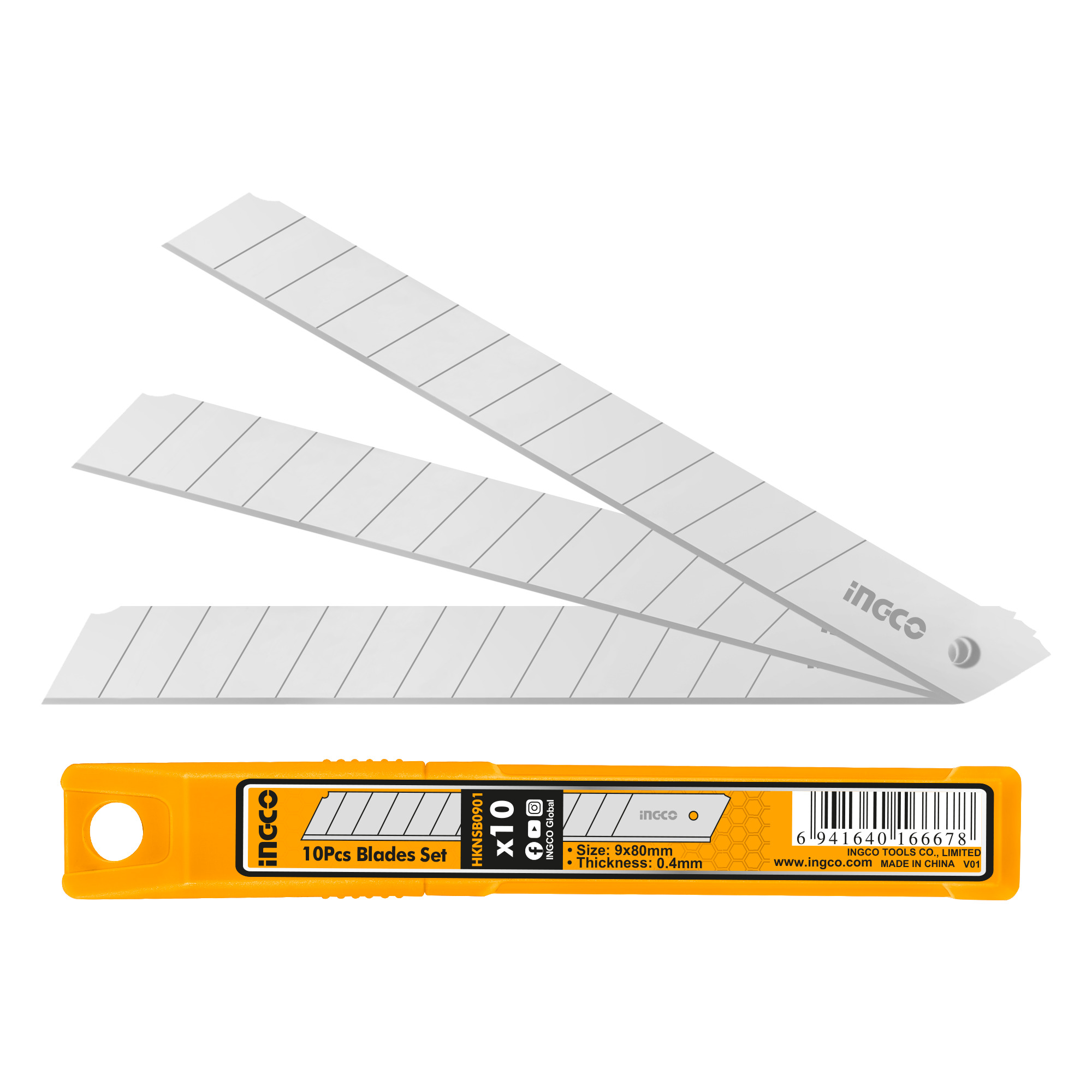 281080 INGCO - Repuesto para cutter 9 x 80mm con 10pz HKNSB0901 Ingco