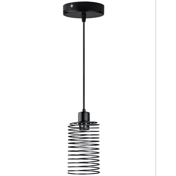 281161 AKSI - Luminario decorativo colgante Spring tipo cilindro negro Aksi