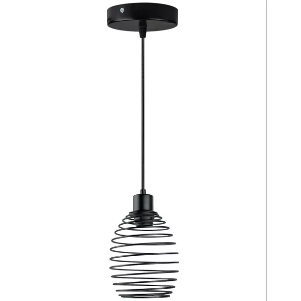 281163 AKSI - Luminario decorativo colgante Spring tipo ovalo negro Aksi