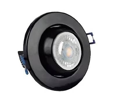 281178 AKSI - Luminario empotrar dirigible esfera negro GU5.3 125022 Aksi