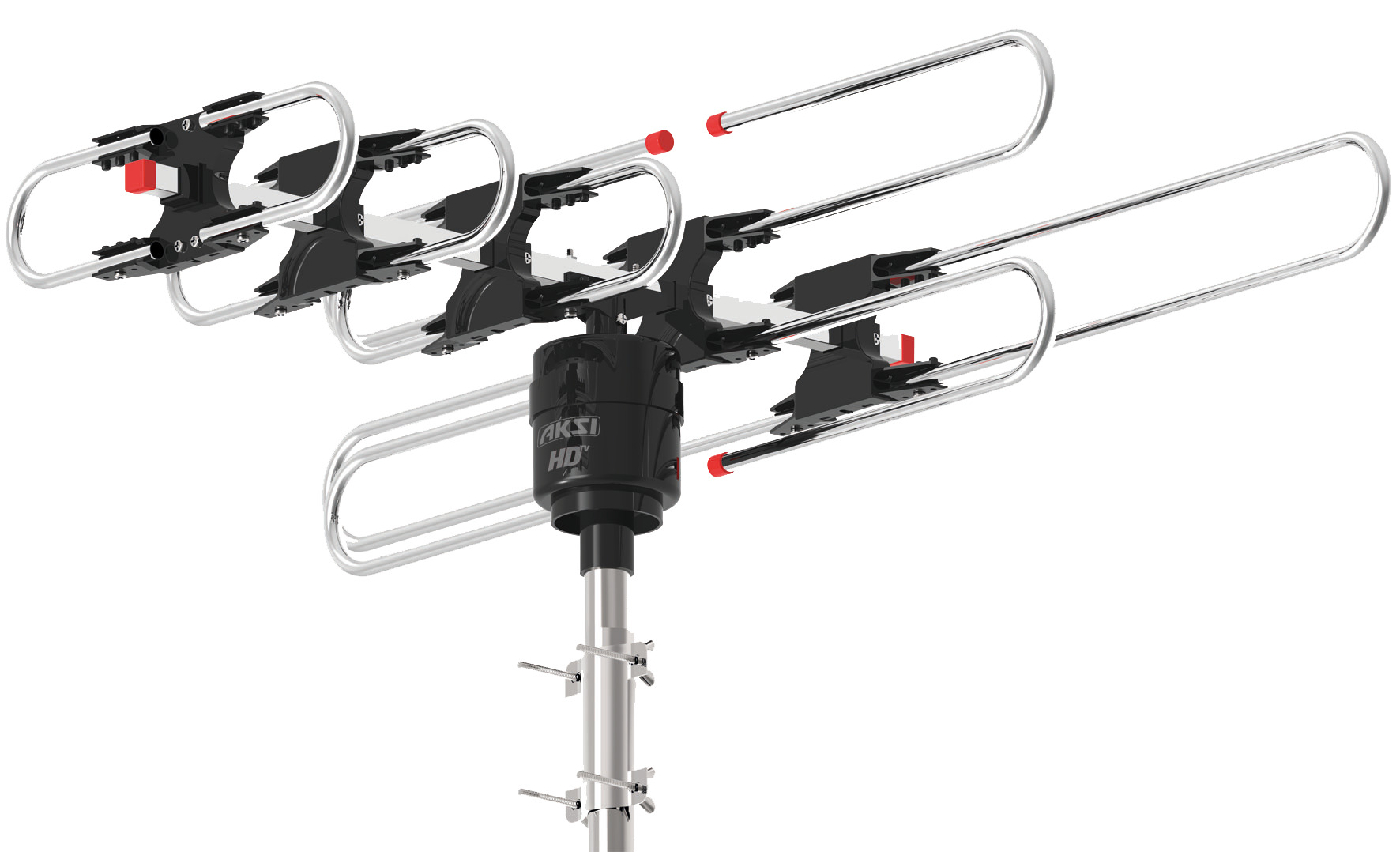 281695 AKSI - Antena techo giratoria 360° con control remoto HD Aksi