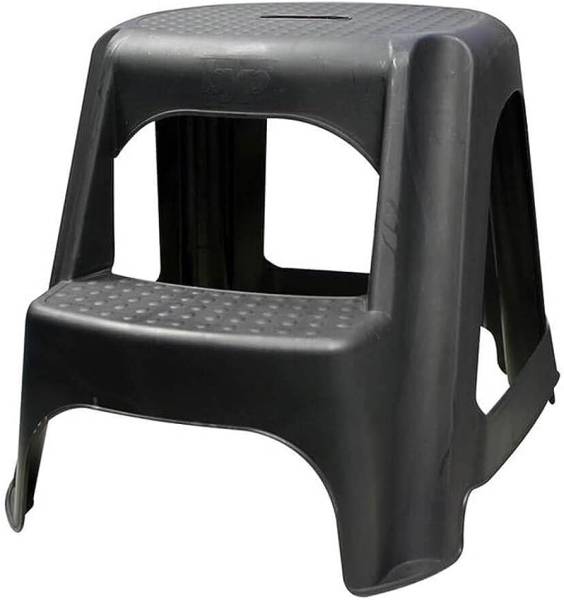 281715 BYP - Escalera taburete plastico 02 peldaños negro BYP