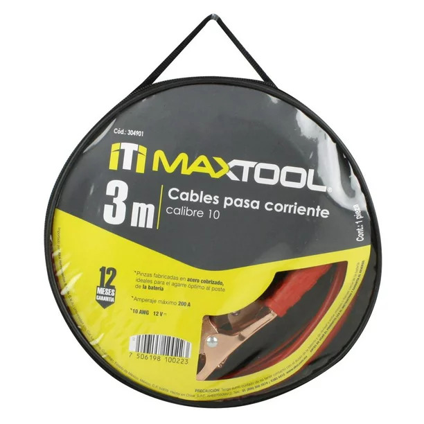 281845 AKSI - Cables pasa corriente 3 mts calibre 10 Aksi
