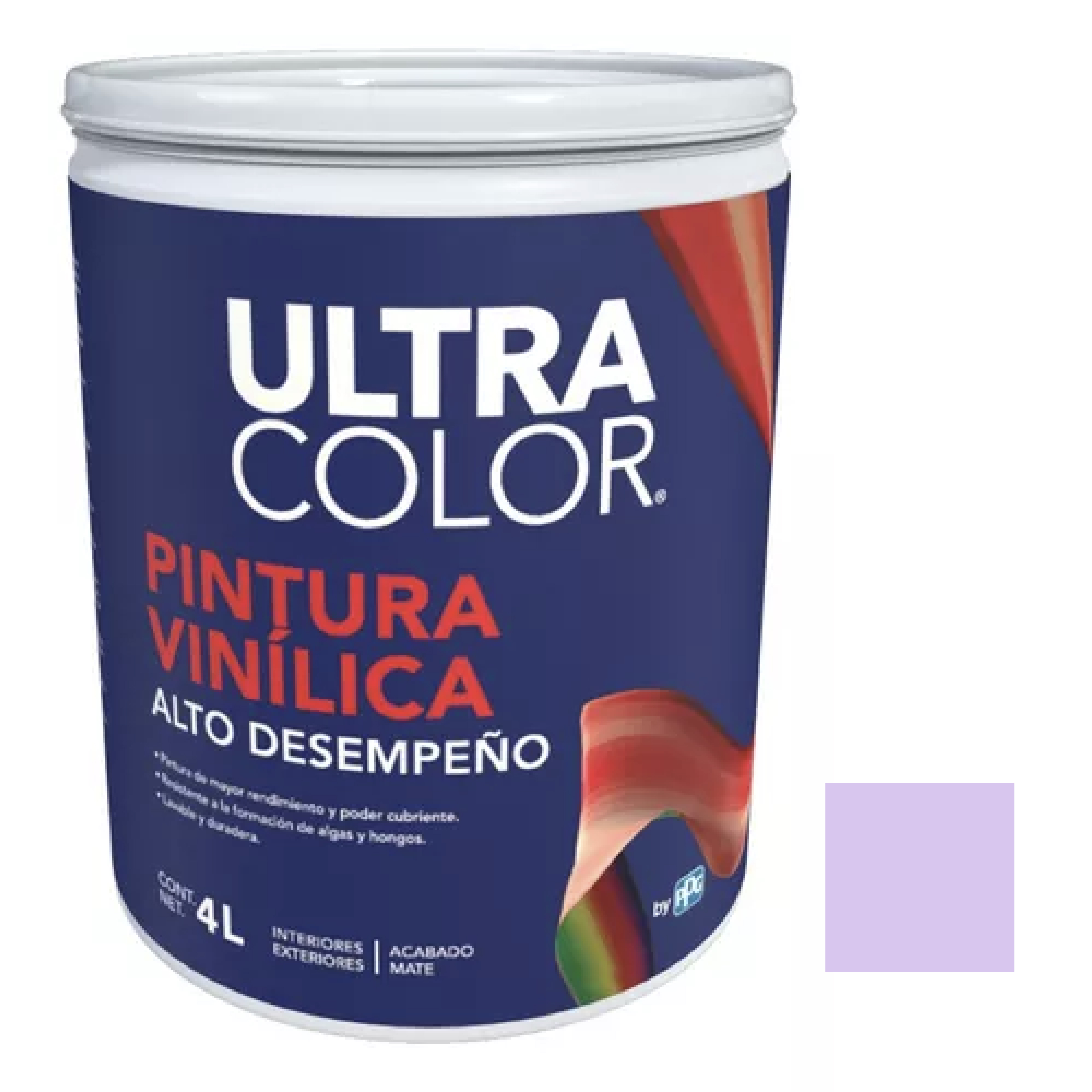 281877 ULTRACOLOR - Pintura vinil alto desempeño malva 4.0l Ultracolor