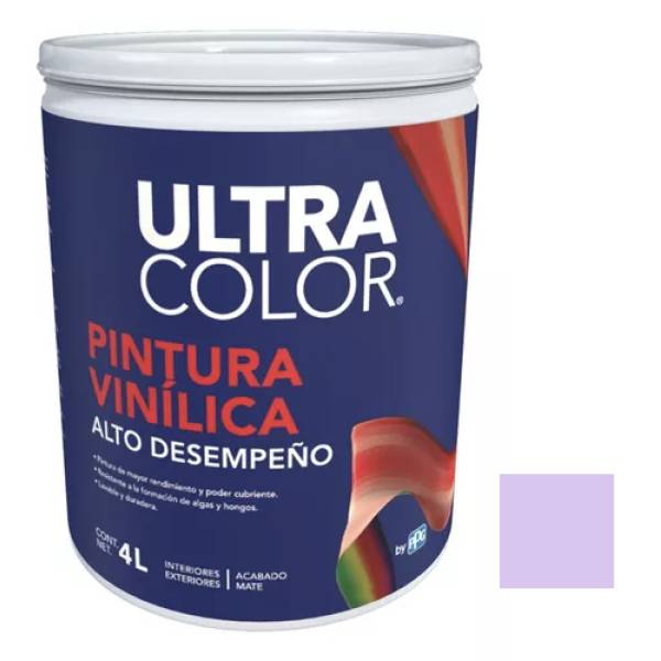 281877 ULTRACOLOR - Pintura vinil alto desempeño malva 4.0l Ultracolor