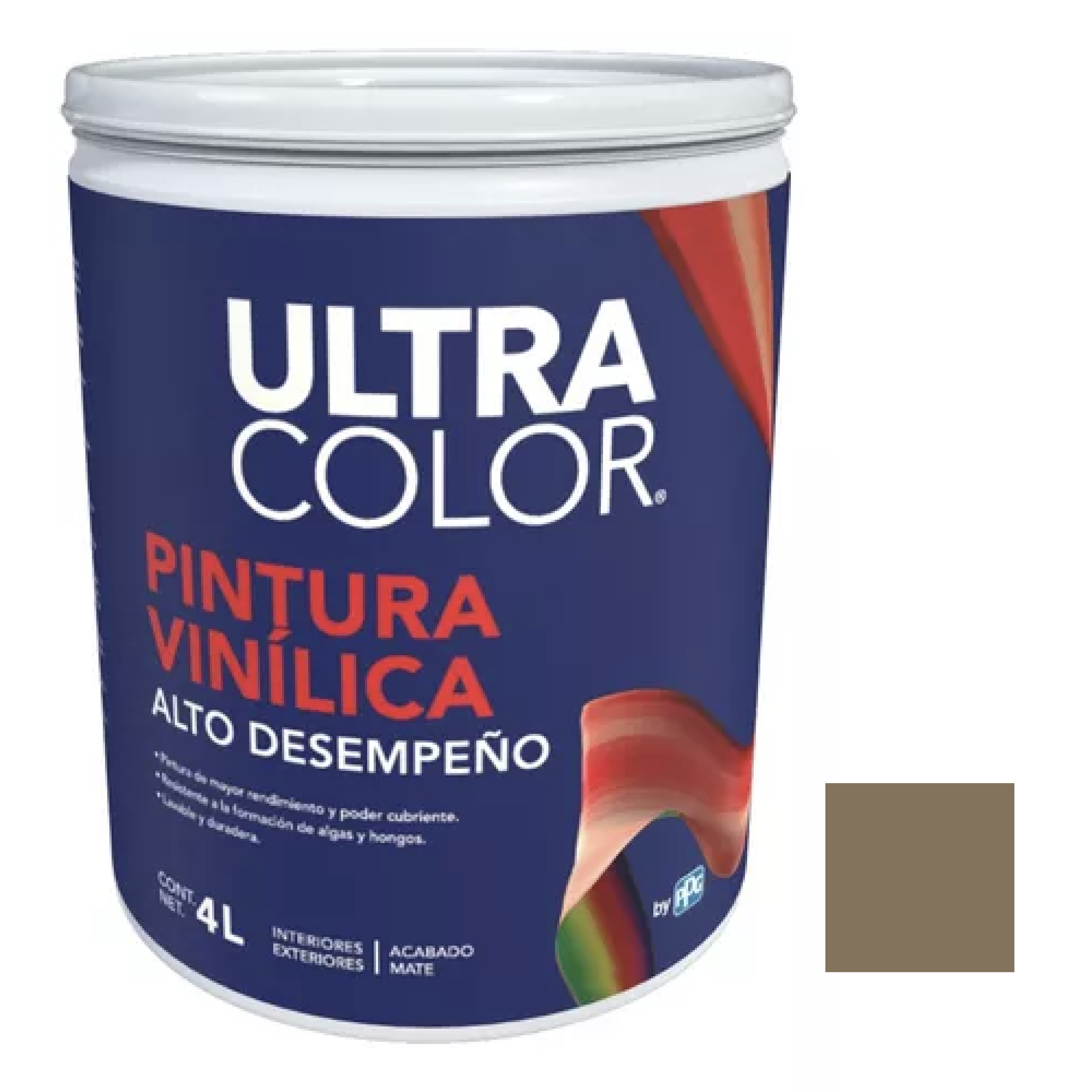281878 ULTRACOLOR - Pintura vinil alto desempeño moka 4.0l Ultracolor