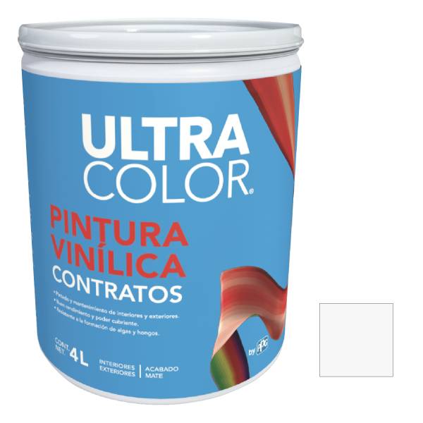 281881 ULTRACOLOR - Pintura vinil contratos blanco ostion 4.0l Ultracolor