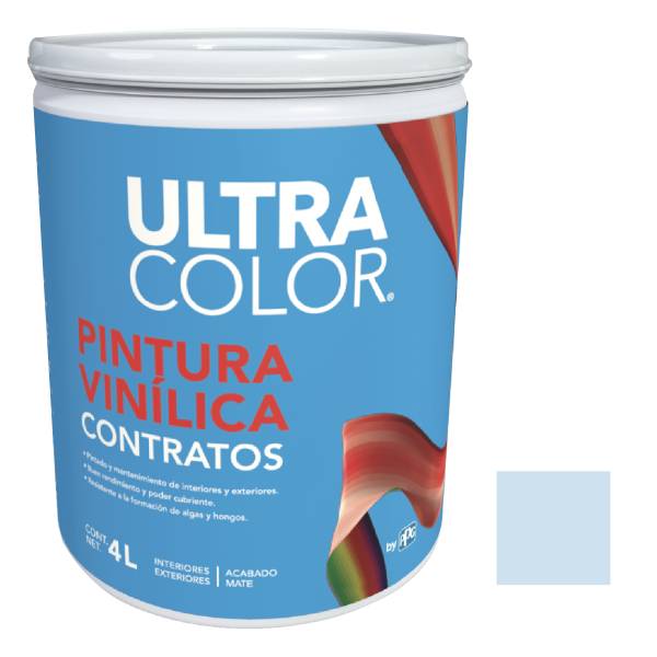 281882 ULTRACOLOR - Pintura vinil contratos azul cielo 4.0l Ultracolor