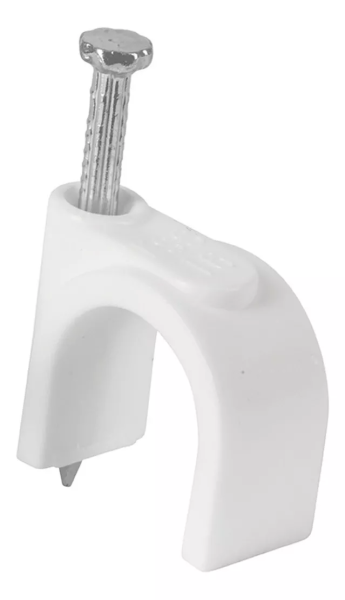 282728 VIANTI - Grapa para cable redonda 16 mm blanca con 20pz Vianti