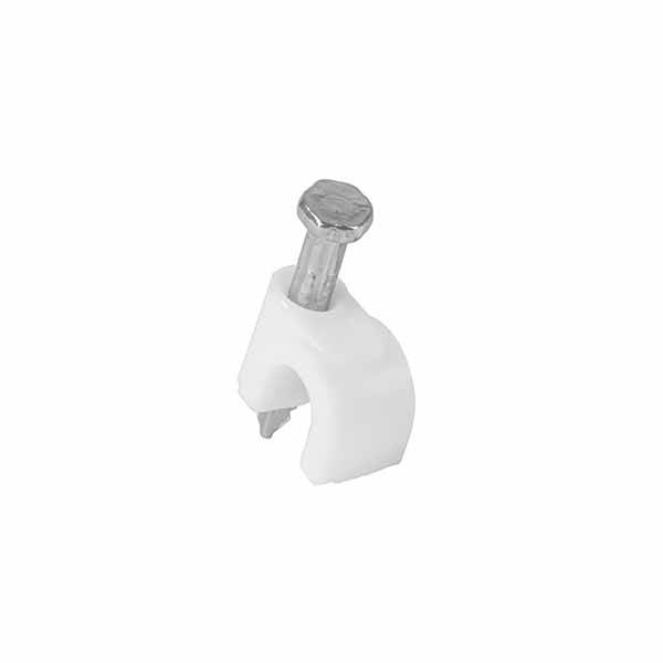 282733 VIANTI - Grapa para cable redonda 05 mm blanca con 20pz Vianti