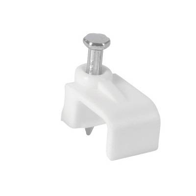 282734 VIANTI - Grapa para cable plana 6 x 9.5 mm blanca con 20pz Vianti