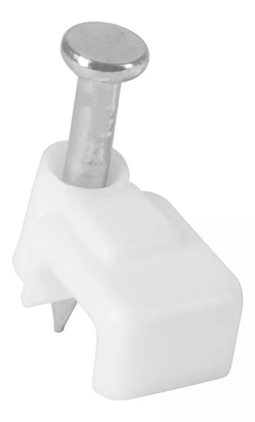 282736 VIANTI - Grapa para cable plana 3 x 6 mm blanca con 20pz Vianti