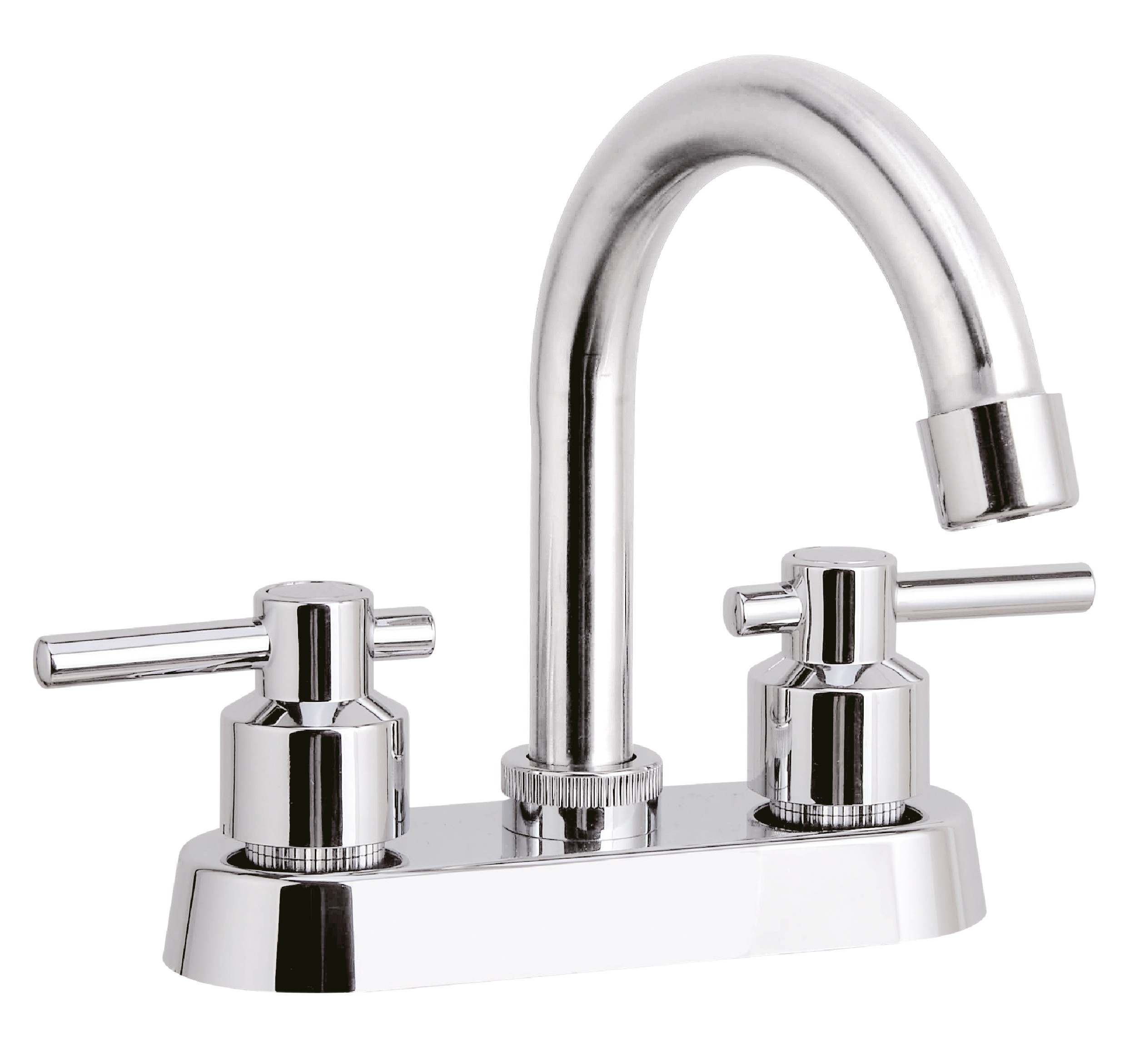 282796 VIANTI - Mezcladora lavabo laton tipo curvo maneral palanca 1/4 de vuelta cromada Vianti