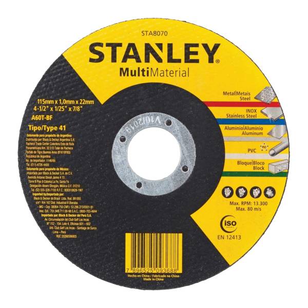 282983 STANLEY - Disco corte multimaterial 4-1/2