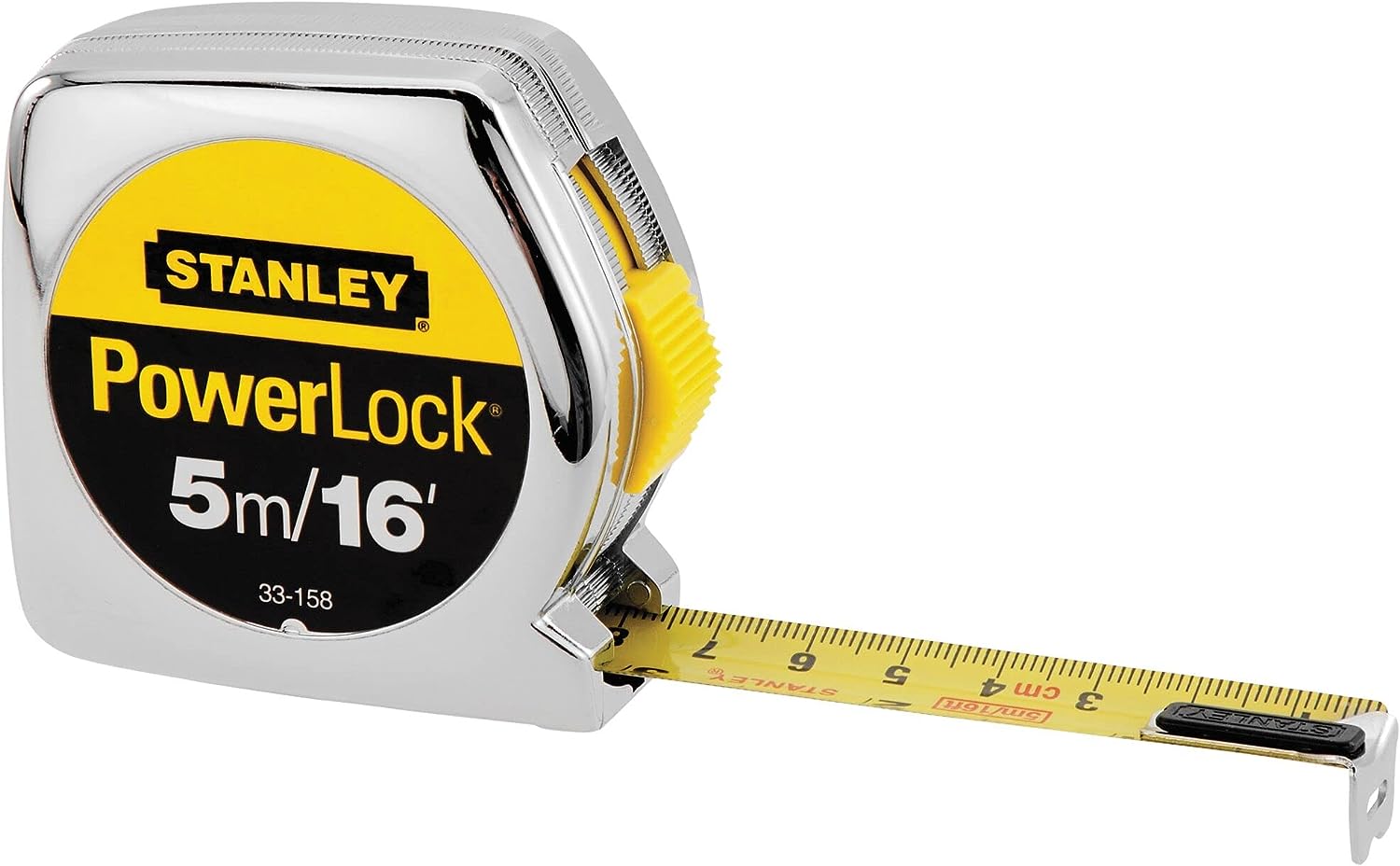 283018 STANLEY - Flexometro 5mt ABS crom PowerLock en blister Stanley
