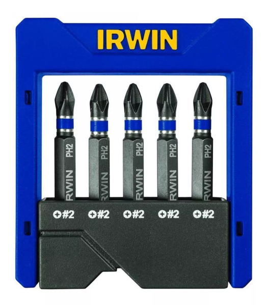 283037 IRWIN - Juego 05 puntas impacto de cruz PH1-PH2-PH3 2