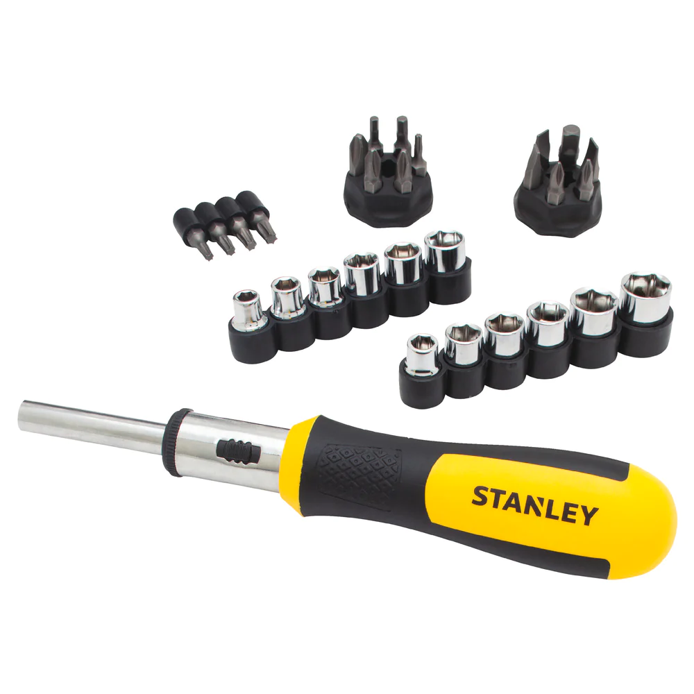 283054 STANLEY - Juego desarmador tipo matraca 29 pzs Stanley