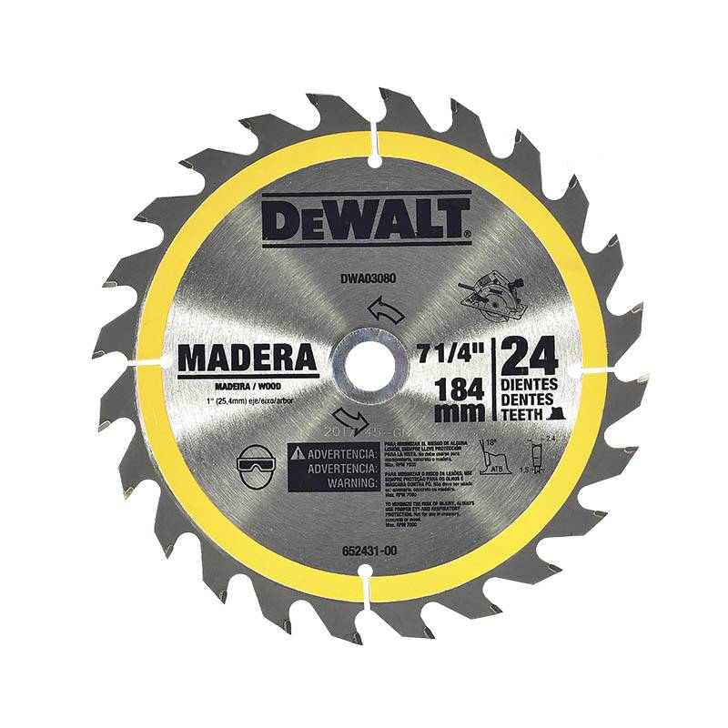 283168 DeWALT - Sierra para madera con 24 dientes de carburo -7 1/4 DeWALT
