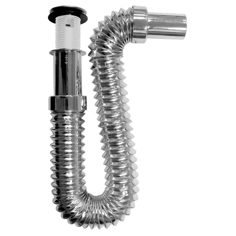 283206 FLEXIMATIC - Trampa para lavabo flexible PVC con rej ac inox crom 3336 Fleximatic