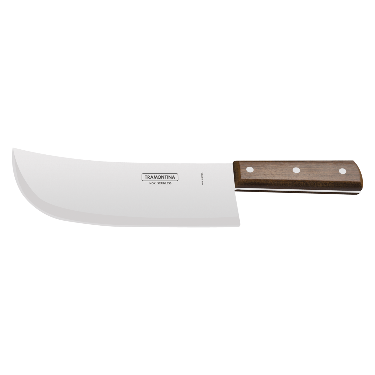 283509 TRAMONTINA - Cuchillo hachuela de acero inoxidable con mango de madera 9 para taco Tramontina