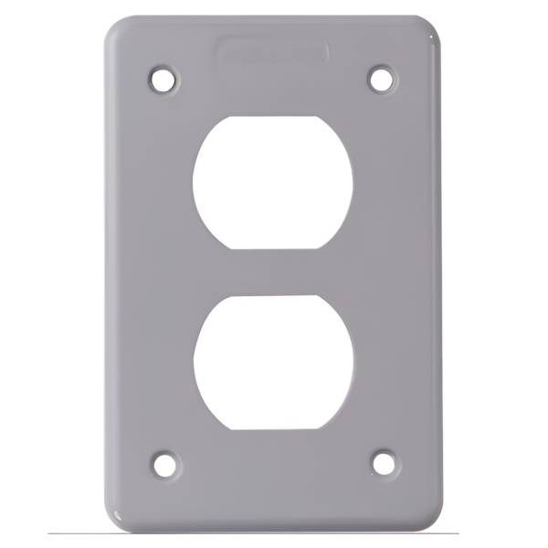 283516 TRAMONTINA - Placa para contacto duplex tipo FS gris sobreponer Tramontina