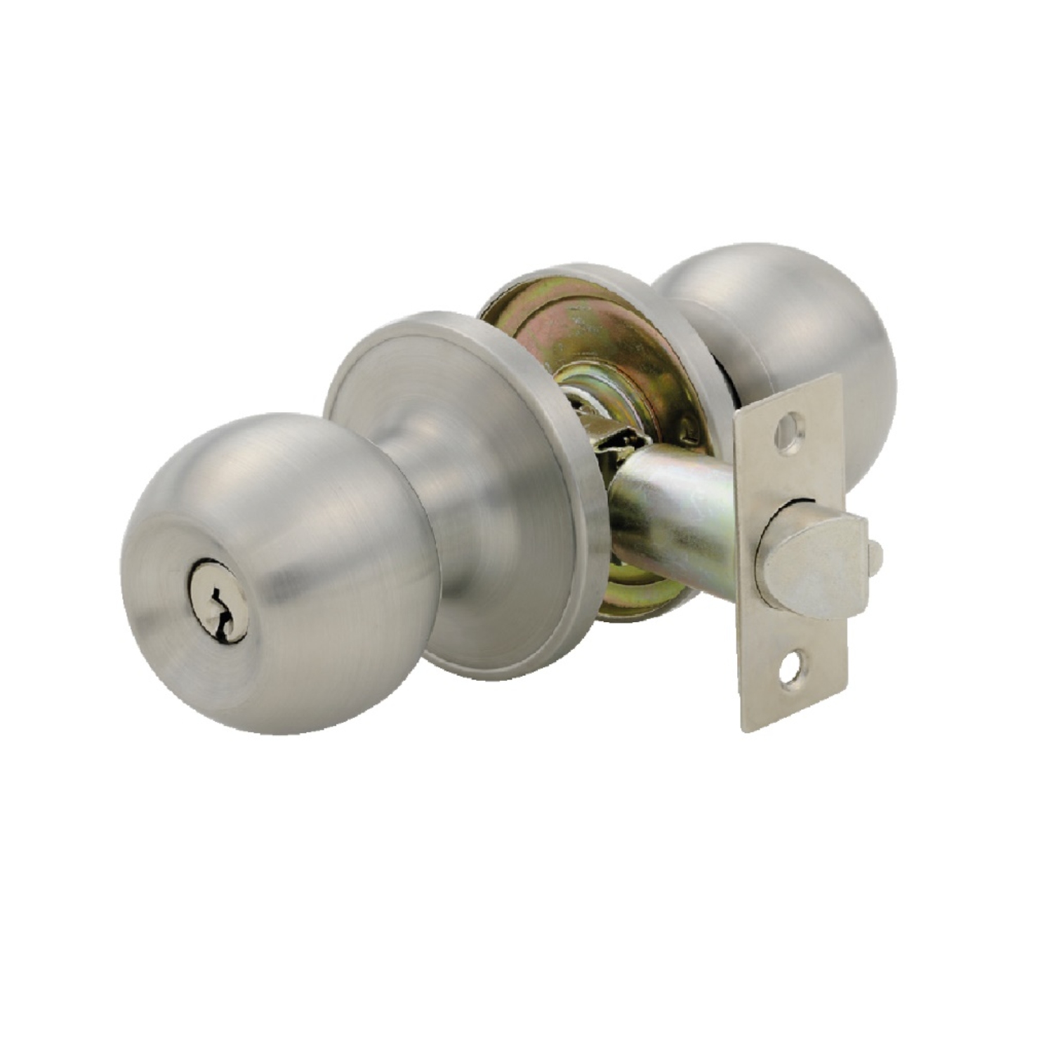 284008 FANAL - Cerradura tubular llave/boton acero inoxidable Bolton blister Fanal