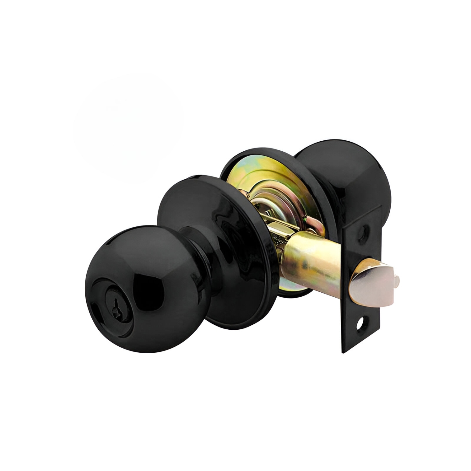 284013 FANAL - Cerradura tubular llave/boton negro mate Bolton caja Fanal