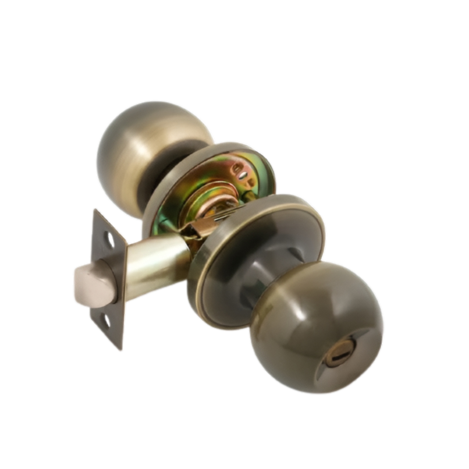 284017 FANAL - Cerradura tubular ranura/boton laton antiguo Bolton blister Fanal