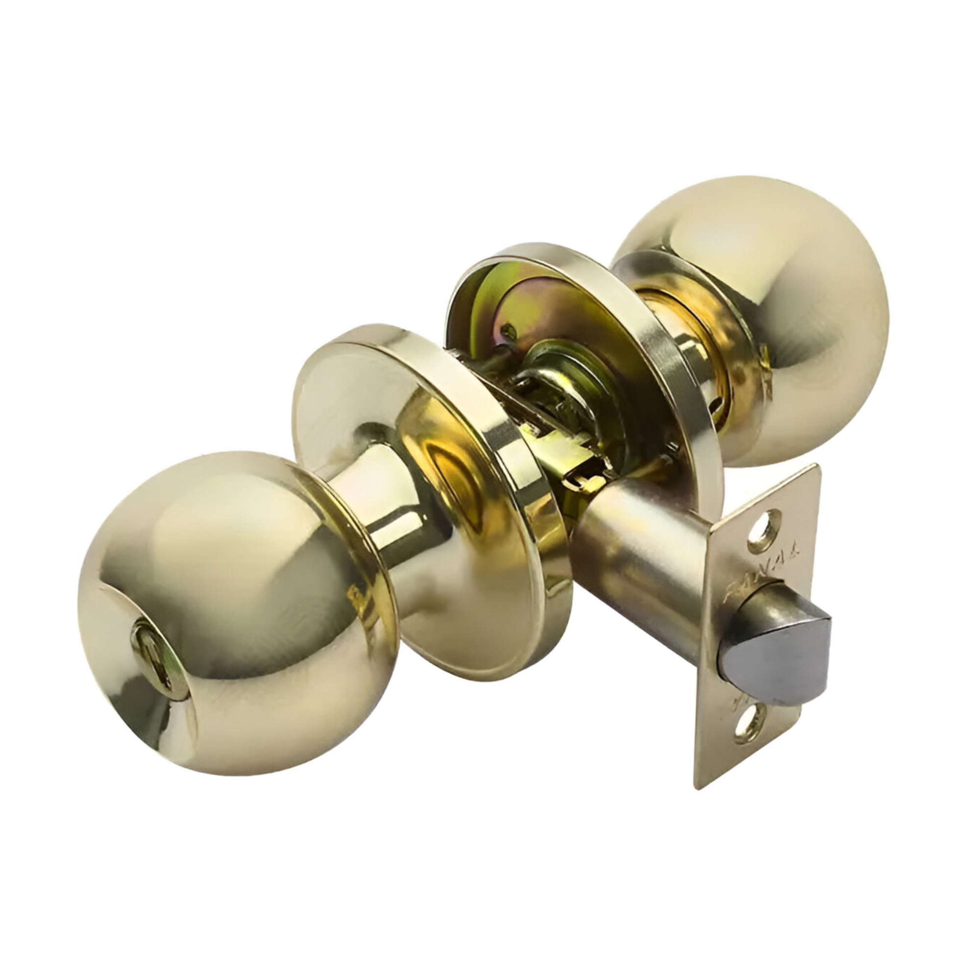 284019 FANAL - Cerradura tubular ranura/boton laton brillante Bolton blister Fanal
