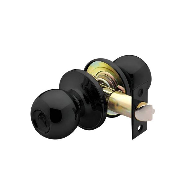 284021 FANAL - Cerradura tubular ranura/boton negro mate Bolton caja Fanal