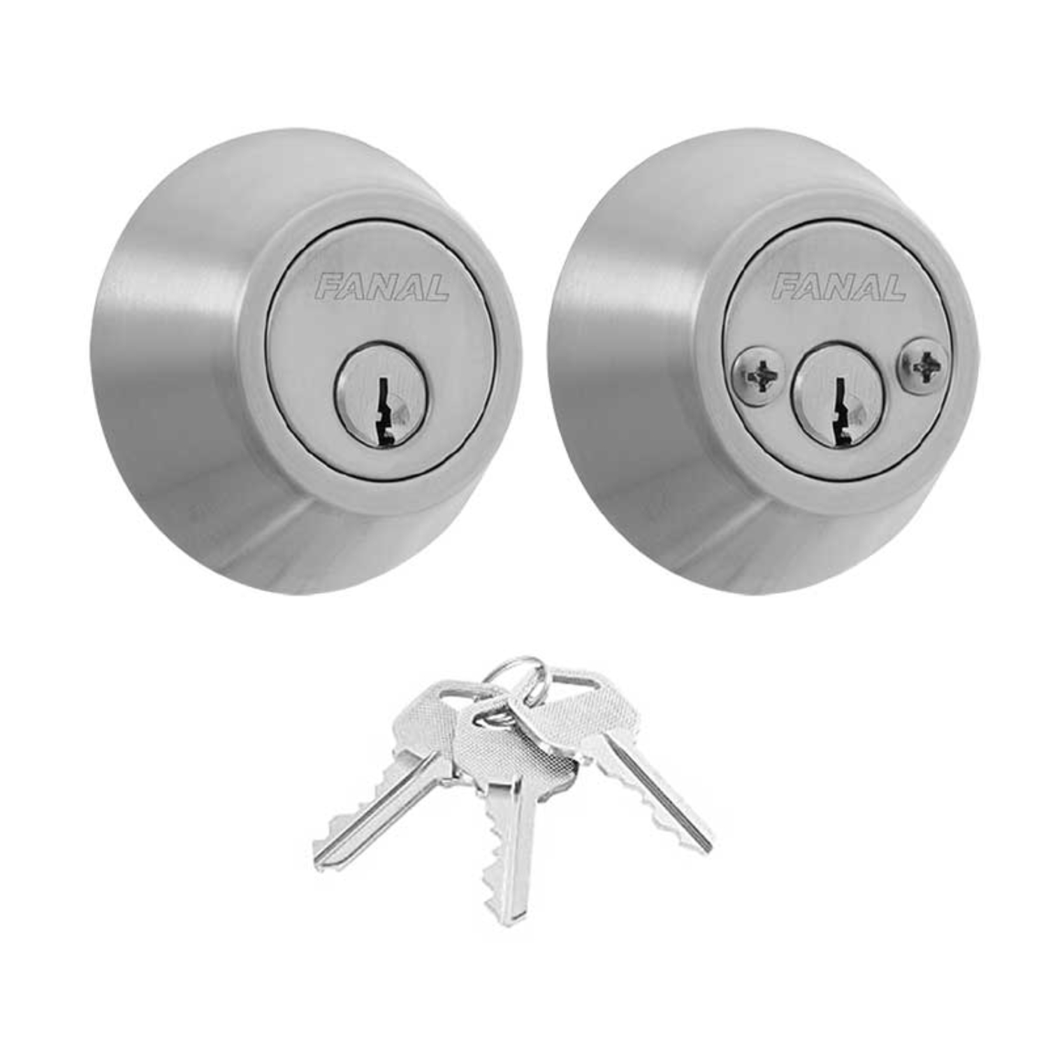 284024 FANAL - Cerrojo llave/llave/llave tradicional acero inoxidable Annecy Fanal
